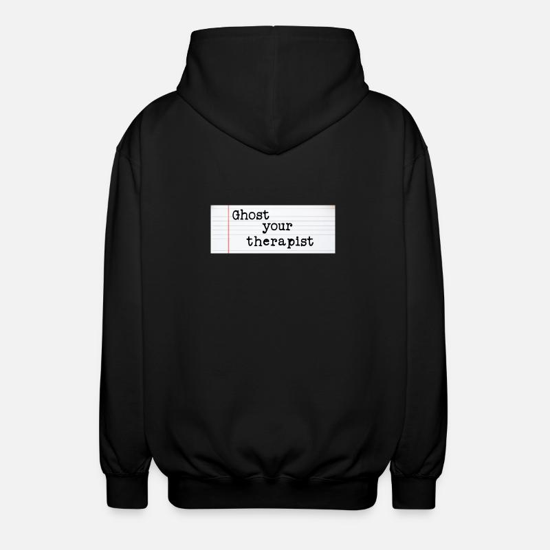 Ghost Your Therapist - Unisex Kapuzenjacke - Schwarz