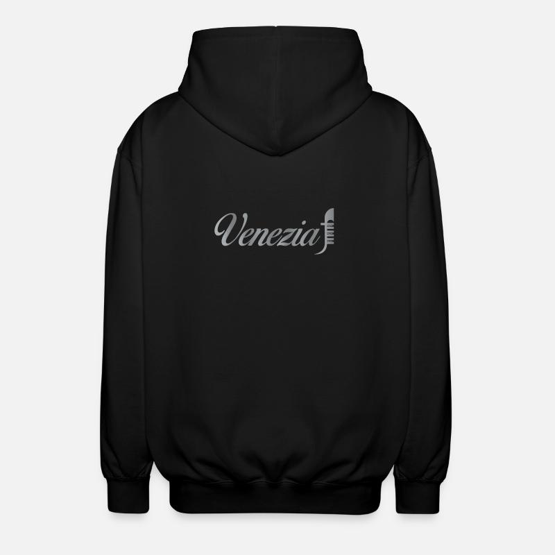 Venezia Script Métallique - Veste à capuche unisexe - noir