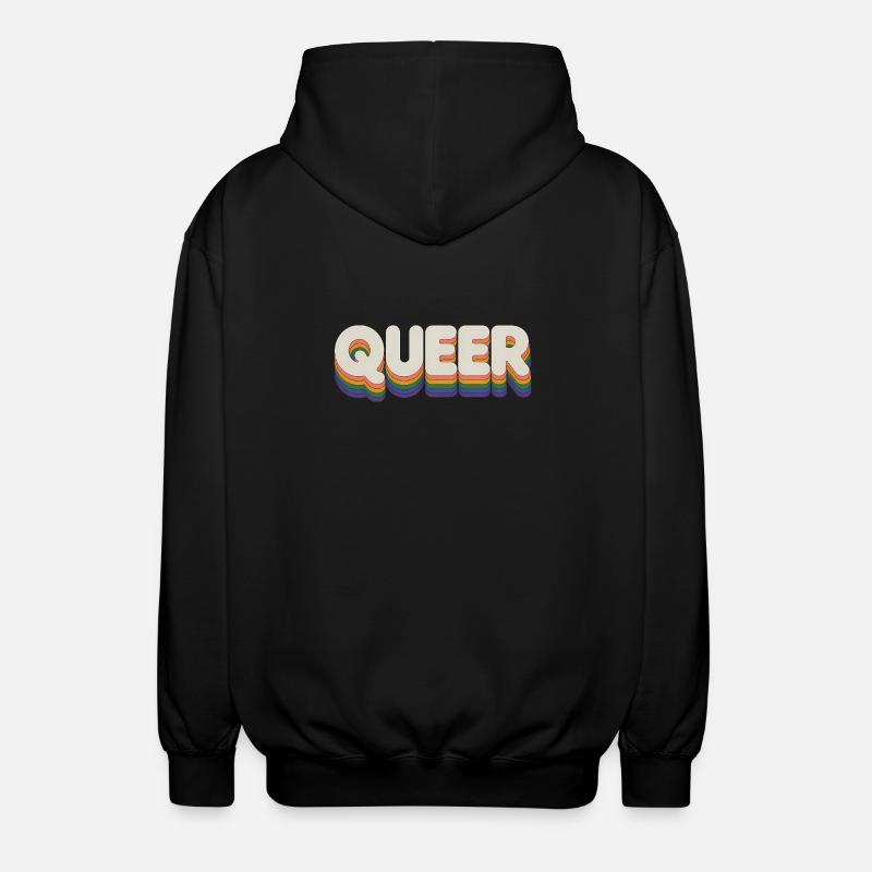 Queer - Cool Pride Logo - Unisex Kapuzenjacke - Schwarz