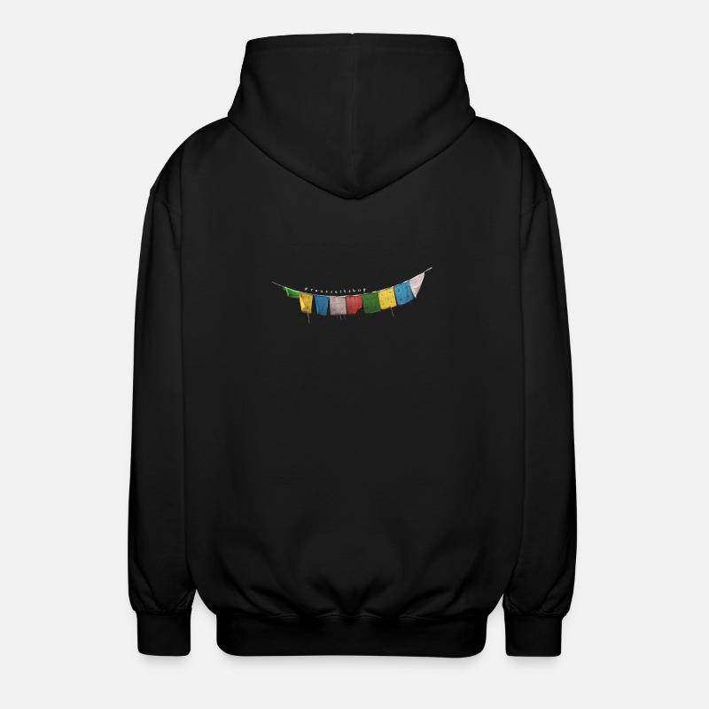 Drapeaux de prière - Veste à capuche unisexe - noir