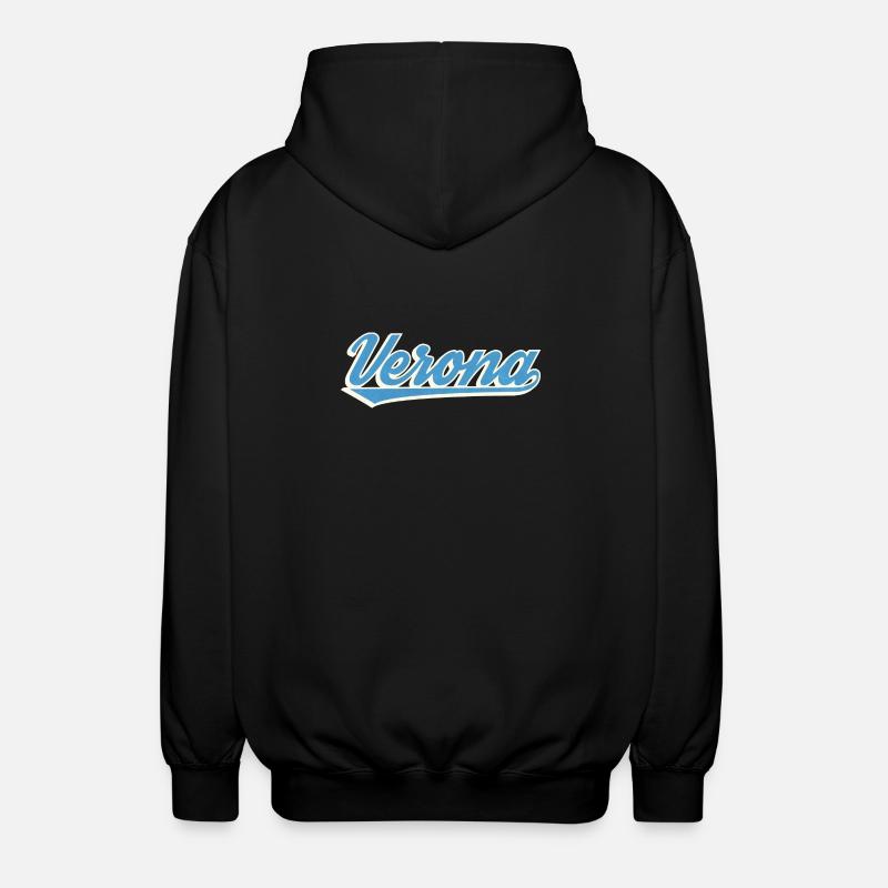 Logo Vérone Blue Script - Veste à capuche unisexe - noir