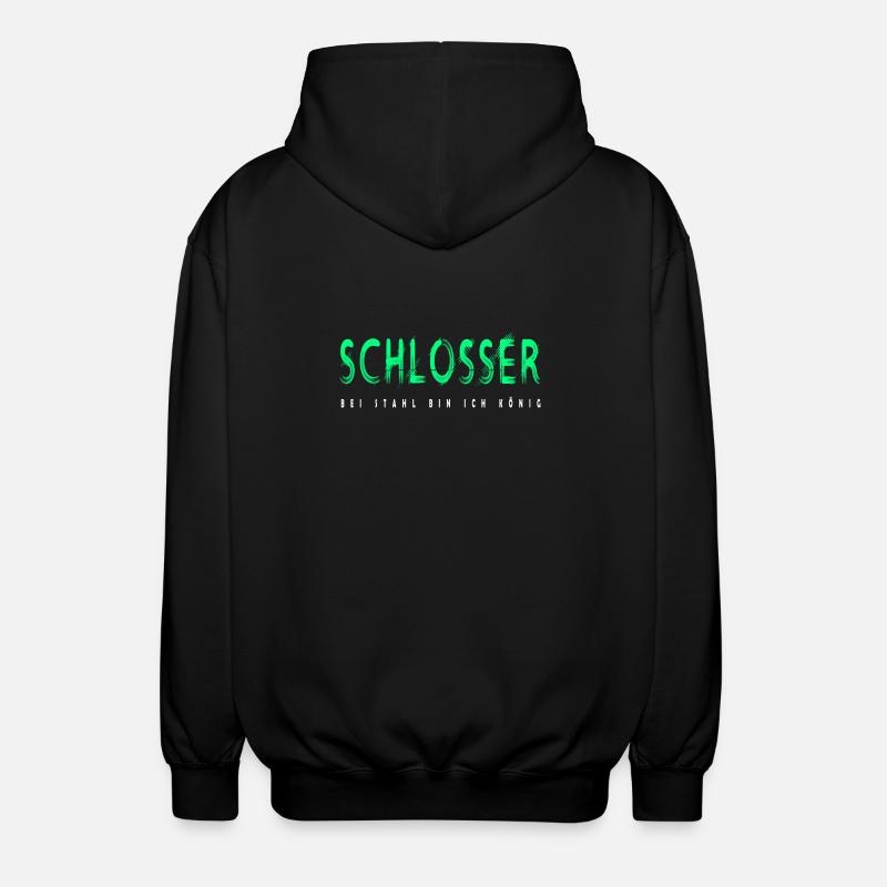 Schlosser Handwerker Design - Unisex Kapuzenjacke - Schwarz