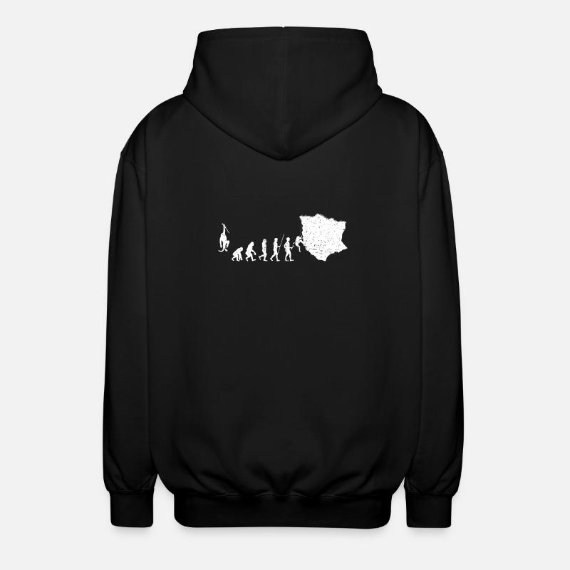 Evolution to Adventure Silhouette - Unisex Hooded Jacket - black