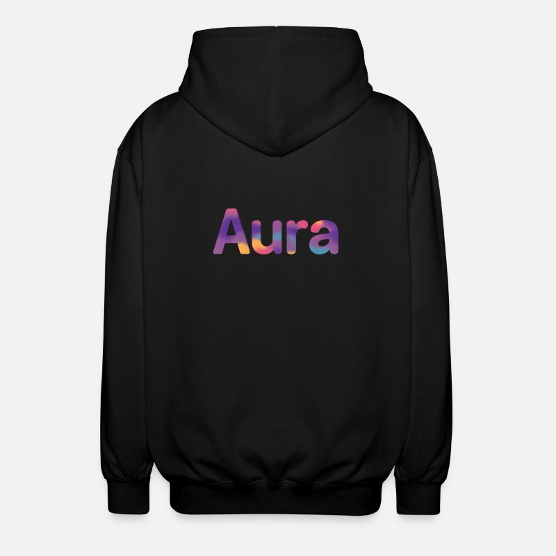Aura - Felpa unisex con cappuccio - nero