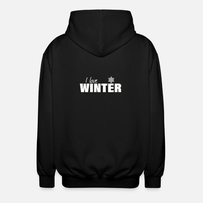 J’adore l’hiver - Veste à capuche unisexe - noir