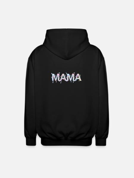 Mom Lettering - Mother's Day - Unisex Hooded Jacket - black
