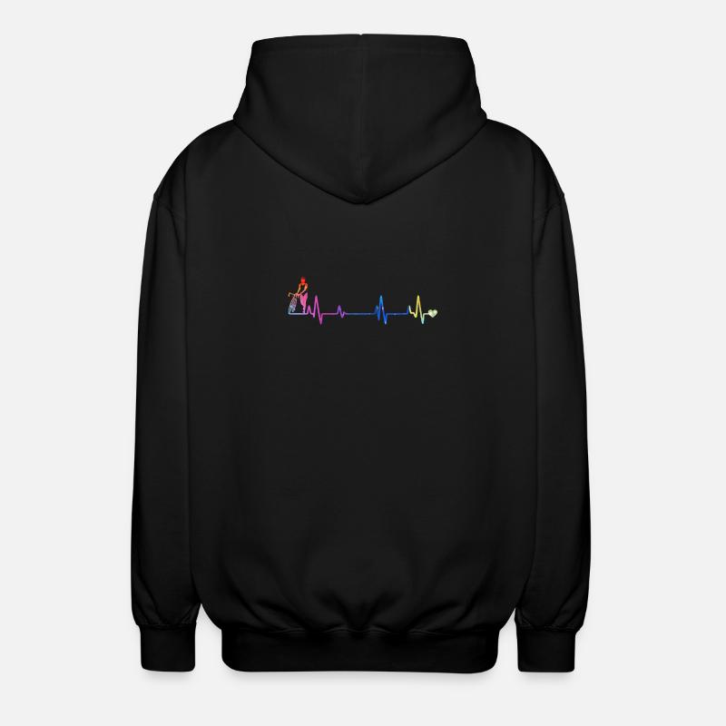Pulsierende Farbfigur Kunst - Unisex Kapuzenjacke - Schwarz