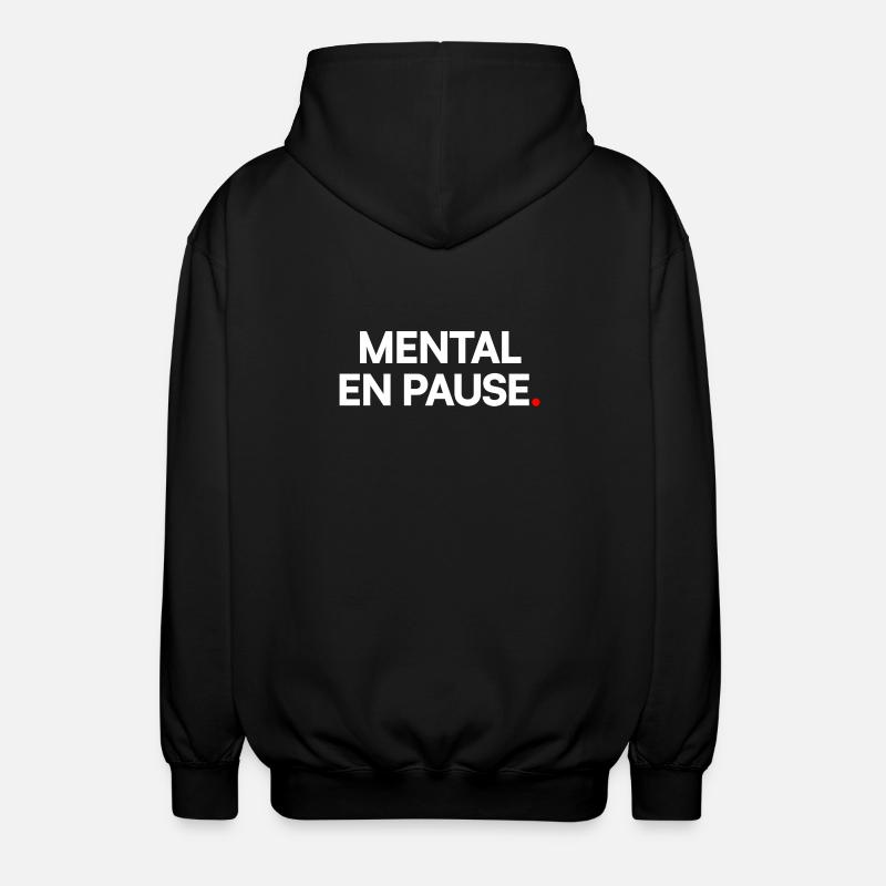 Mentale Pause - Unisex Kapuzenjacke - Schwarz