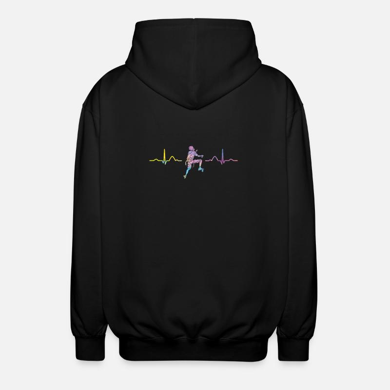 Boulderer Herzschlag Boulder Bouldern - Unisex Kapuzenjacke - Schwarz