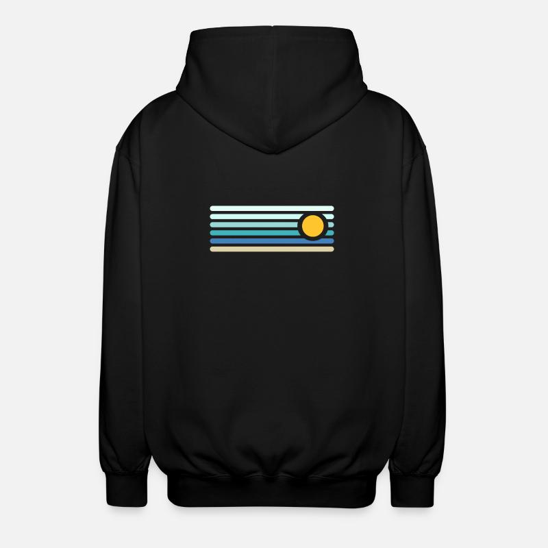 beach - Unisex Hooded Jacket - black