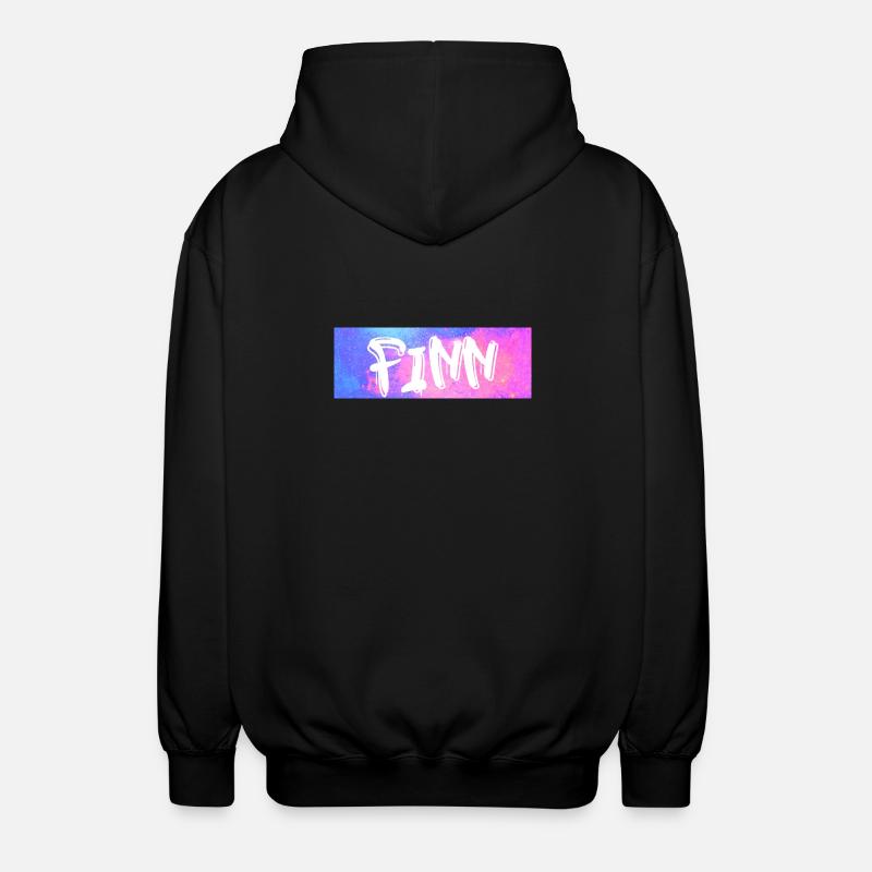 Finn: Neon-Graffiti Galaxie - Unisex Kapuzenjacke - Schwarz
