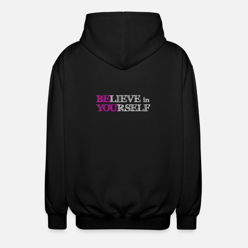 Croyez en vous - Gribouillis Rose Blanc - Veste à capuche unisexe - noir