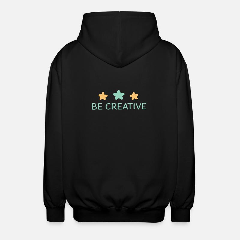 Get Creative: Pastel Stars - Unisex Hooded Jacket - black
