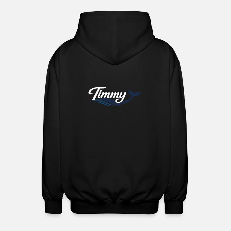Timmy Wal - Typography - Unisex Hooded Jacket - black