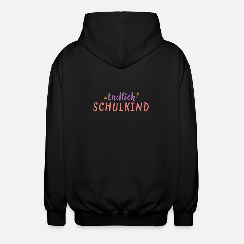 Endlich Schulkind - Unisex Kapuzenjacke - Schwarz