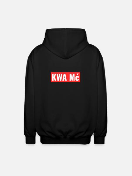 KWA MĆ Poland Meme Streetwear T-Shirt - Unisex Hooded Jacket - black