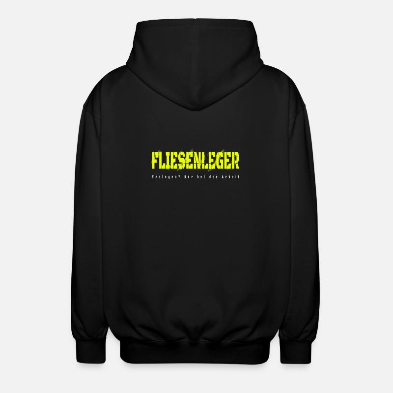 Fliesenleger Design - Unisex Kapuzenjacke - Schwarz