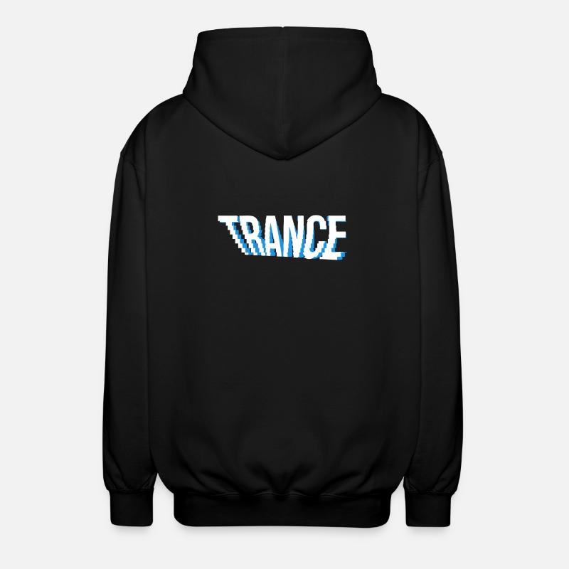 trance music logo design. - Unisex Hooded Jacket - black