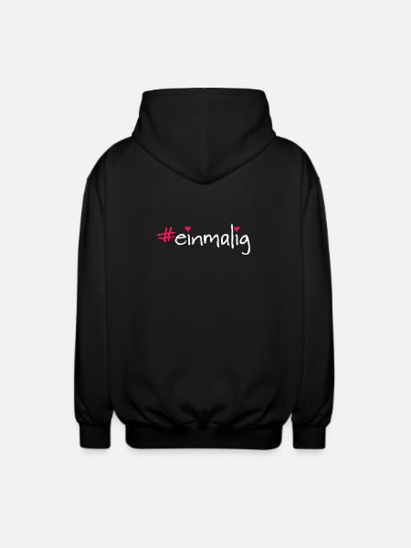 #einmalig - Unisex Kapuzenjacke - Schwarz