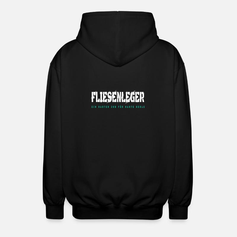 Fliesenleger Design - Unisex Kapuzenjacke - Schwarz