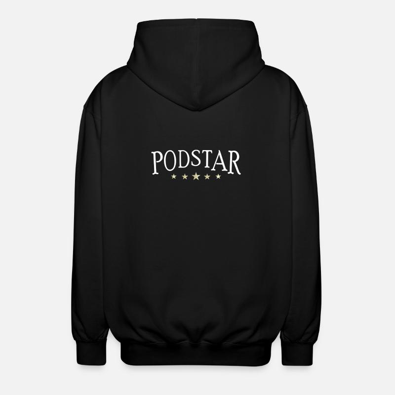 Podstar, 5 Star Podcaster - Unisex Hooded Jacket - black