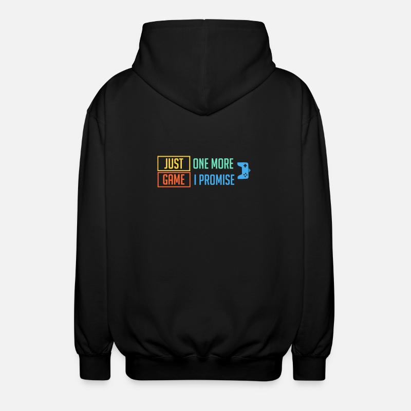 Just 1 More Game - Unisex Kapuzenjacke - Schwarz