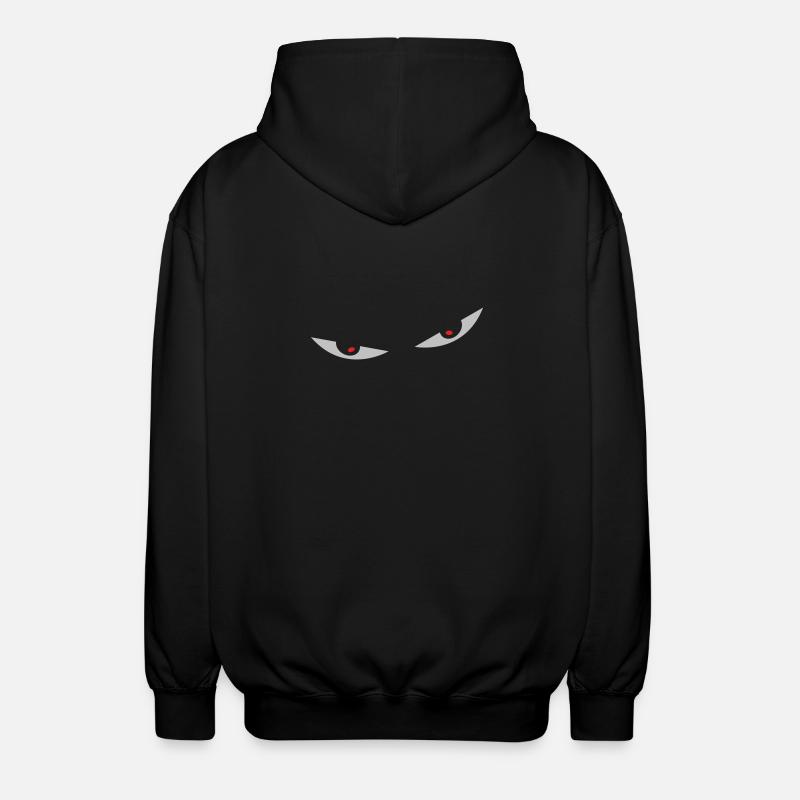 comic eyes smiley augen - Unisex Hooded Jacket - black