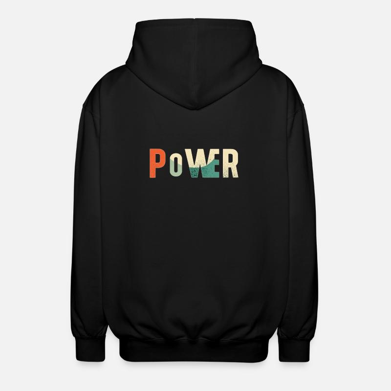 Art motivant Lettrage puissant - Veste à capuche unisexe - noir