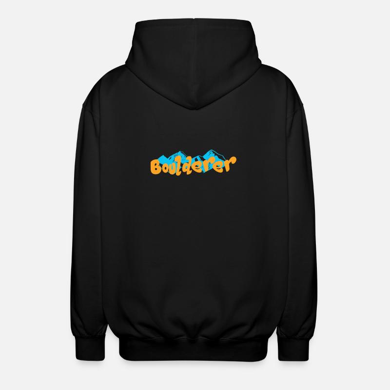 Bouldern Boulderer - Unisex Kapuzenjacke - Schwarz
