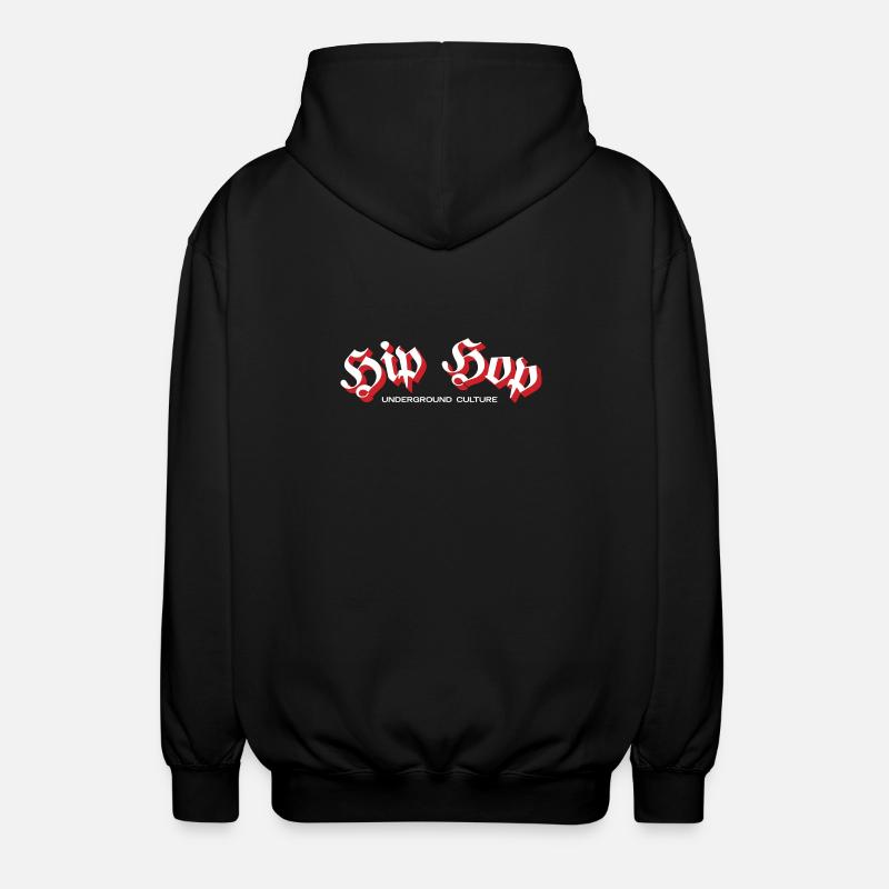 Hip-Hop-Underground-Kultur-Tee - Unisex Kapuzenjacke - Schwarz