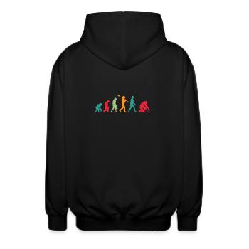 Schweißer Evolution - Unisex Kapuzenjacke - Schwarz - Hinten - AI Model Male 185 light (185cm)