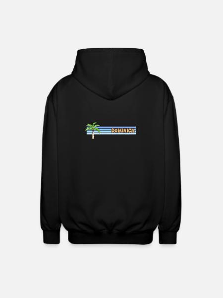 Dominica als Sonne - Unisex Kapuzenjacke - Schwarz