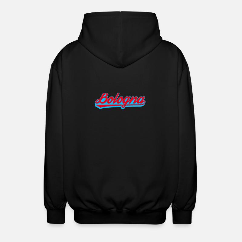 Bologna Neon Script Logo - Unisex Hooded Jacket - black