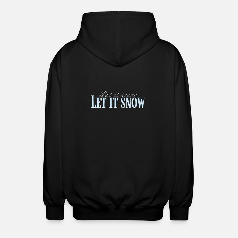 Let It Snow Script Bleu Glacé - Veste à capuche unisexe - noir