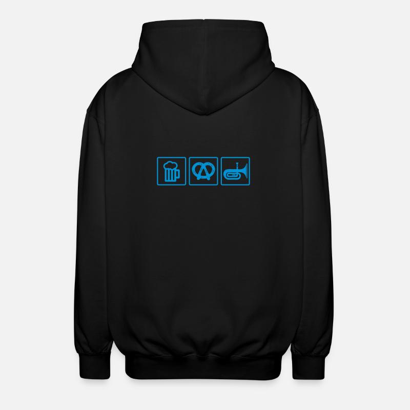blasmusik bier - Unisex Kapuzenjacke - Schwarz