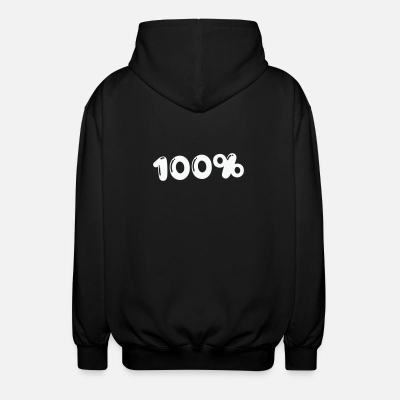 100% - Veste à capuche unisexe - noir