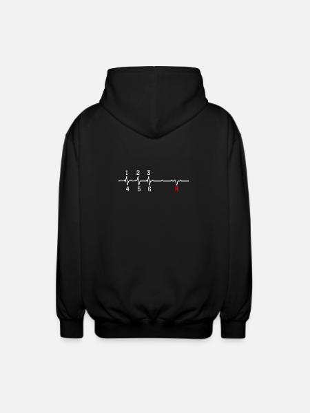 Heartbeat gear - Unisex Hooded Jacket - black