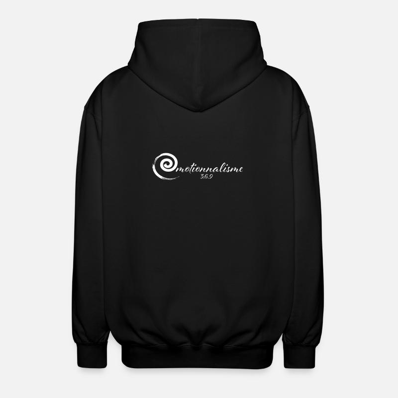 LOGO 2 EMOTIONNALISME blanc - Veste à capuche unisexe - noir