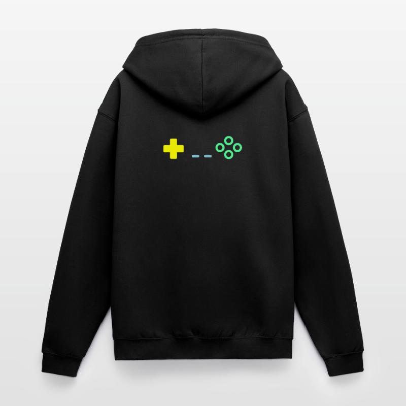 Gaming Controller Buttons Retro Vector Unisex Hooded Jacket