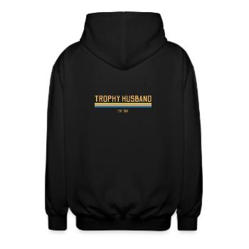 Trophy Husband 1991 Retro hasband Anniversary - Unisex Hooded Jacket - black - Back - AI Model Male 185 light (185cm)