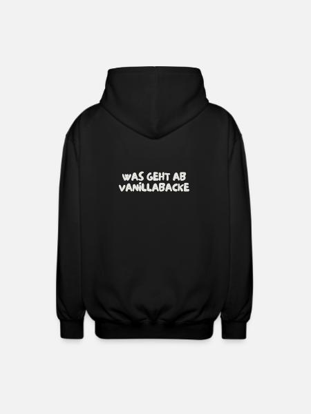 was geht ab vanillabacke - Unisex Kapuzenjacke - Schwarz