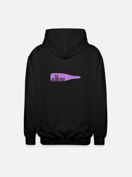 Bottle of sparkling wine dawn - Unisex Hooded Jacket - black