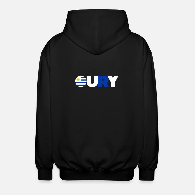 Uruguay - Unisex Kapuzenjacke - Schwarz