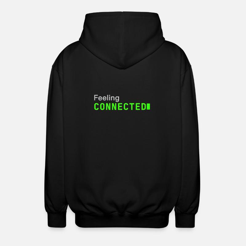 Feeling connected | Developer mood  - Unisex Kapuzenjacke - Schwarz