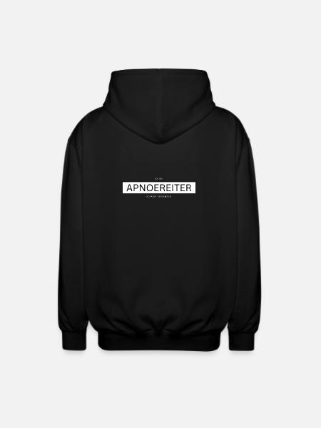 ApnoReiter: Atemloses Statement - Unisex Kapuzenjacke - Schwarz