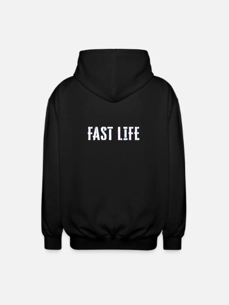 Fast Life - Unisex Hooded Jacket - black