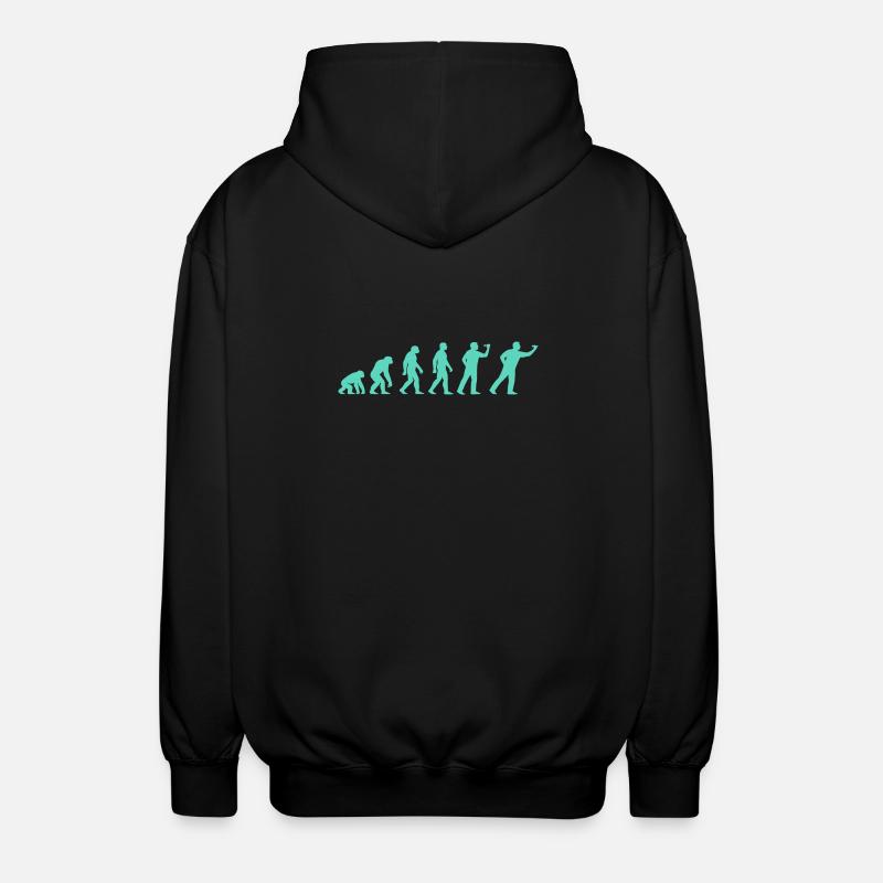 Fortschrittliche Evolutionssilhouette - Unisex Kapuzenjacke - Schwarz