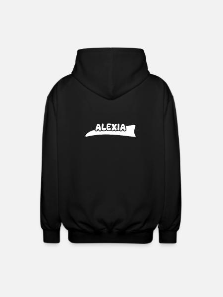 Alexia als Lable - Unisex Kapuzenjacke - Schwarz