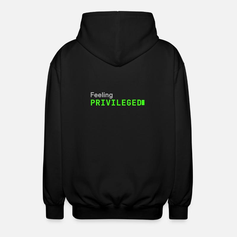 Feeling Privileged | Developer mood - Unisex Kapuzenjacke - Schwarz