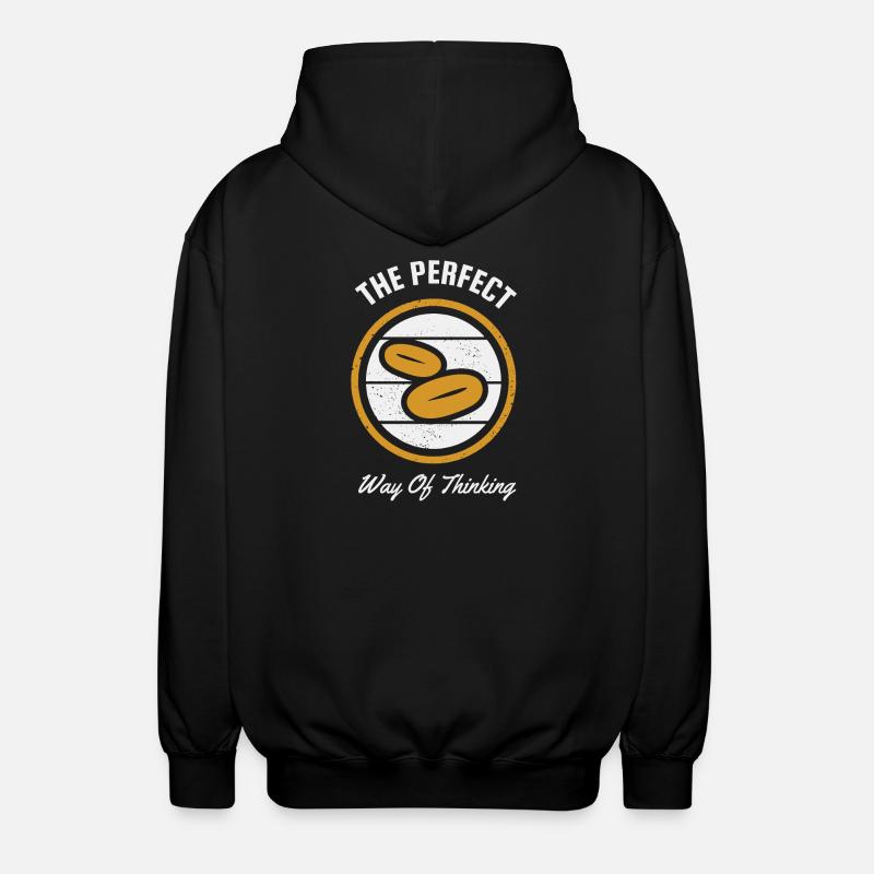 Die perfekte Denkweise: Kaffeebohnen - Veste à capuche unisexe - noir